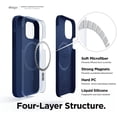 thumbnail image 3 of elago Magnetic Silicone Case for iPhone 12 and iPhone 12 Pro 6.1 inch - Built-in Magnets, Compatible with All MagSafe Accessories (Navy Blue), 3 of 8