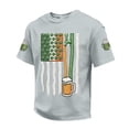 thumbnail image 2 of Men's St. Patrick's Day Beer Flag Graphic Crew Neck T-Shirt Short Sleeve, 2 of 4