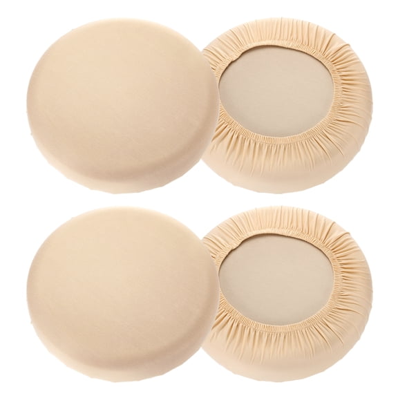Uxcell 4 Pack Stool Covers Round, 16-20 Inch Bar Stool Covers Washable Dustproof Slipcover Seat Cushion with Elastic for Bar Kitchen Living Room Decor, Beige