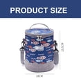 thumbnail image 2 of Bolsa Oxford Bento impermeable, bolsa de almuerzo con aislamiento redondo portátil, bolsa enfriadora de aluminio, cremallera bidireccional, 2 of 6