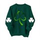 thumbnail image 3 of TaTaai Women Fashion St. Patrick's Day Print Crew Neck Long Sleeve Sweatshirt Casual Loose Pullover Tops for Daily Street Office Commute Wear Soft Comfortable No Hood Tops Gift, 3 of 7
