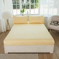 thumbnail image 4 of MOHAP Bed Sheet Set Full Yellow 4 Pieces Brushed Microfiber Luxury Soft Bedding Fade Resistant, 4 of 8