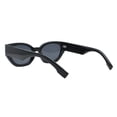 thumbnail image 3 of Womens Designer Style Sunglasses Geometric Cat Eye UV 400 Black White, Black, 3 of 4