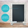 thumbnail image 4 of Framed Tabletop Chalkboard Sign, 9.5" x 14", Rustic Wood Frame, Small Magnetic Chalkboard with Built-in Ledge and Folding Stand, One White Chalk Marker Included, by Better Office Products (Whitewash), 4 of 5