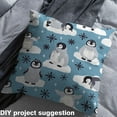 thumbnail image 2 of Manfei Kawaii Penguin Sewing & Crafting Fabric (1 Yard) for Kids Boys Girls, Antarctic Wildlife Home Decor Fabric by the Yard, Winter Snowflakes DIY Fabric, 2 of 6