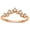 Rose, variant on Aria Half Eternity Ring for Women Sterling Silver CZ Anniversary Band Stackable Chevron Curve by Ginger Lyne