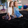 thumbnail image 5 of Lochas Fluffy Shag Area Rugs Furry Soft Rugs for Living Room Bedroom Indoor Decor Nursery Carpet, 4'X6',Black, 5 of 6