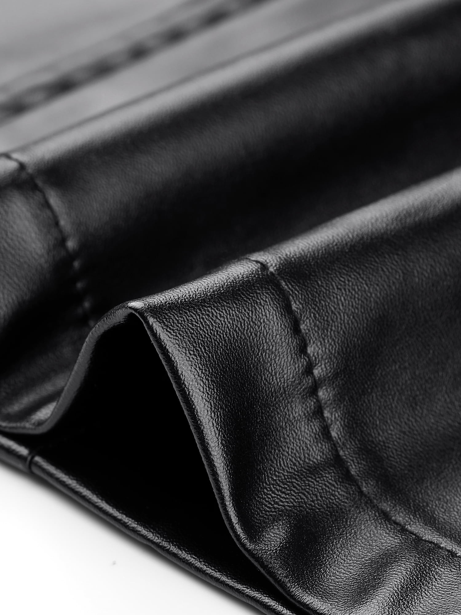 DARING DIVA Women's Plus Size Faux Leather High Waist Pencil Midi Skirts 4X Black