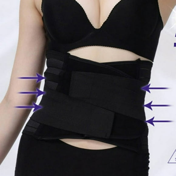 Postpartum Belly Wrap Recovery Belt Belly Band Binder Back Support Waist Shapewear Postpartum Corset Belt Postpartum Support Black