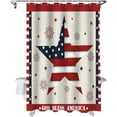 thumbnail image 5 of Fourth of July Stars Shower Curtain, American Firework Shower Curtain Set with Hooks, Spring Summer Waterproof Fabric Shower Curtains for Bathroom Decor, 72x72 Inch Bath Curtain, 5 of 6
