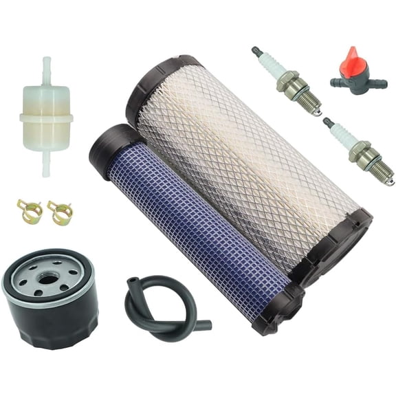 Air Filter 11013-7045 Inner Outer Air Filter Element Cleaners Replacement for Kawasaki FX651V FX691V FX751V FX801V 4 Cycle Engien Lawn Mower