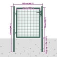 thumbnail image 2 of vidaXL Fence Gate Metal Fence Post Garden Gate for Outdoor Patio Steel Green, 2 of 11