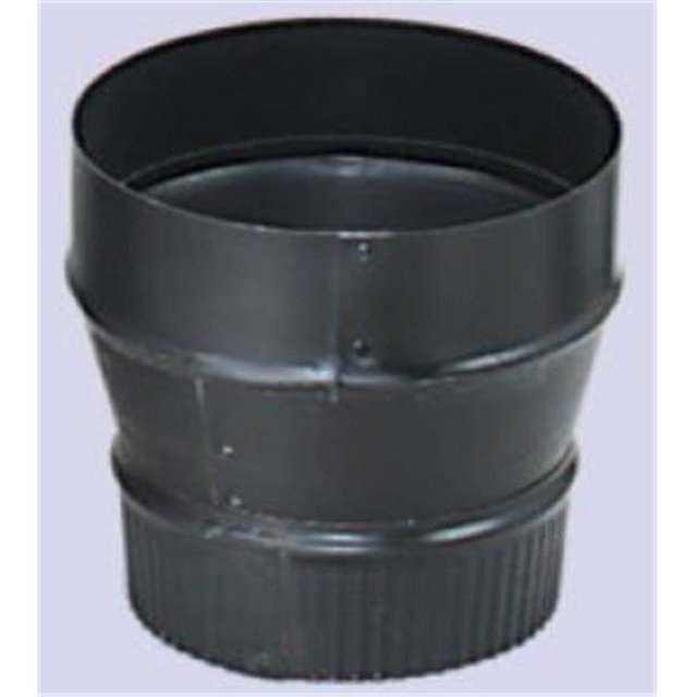 Imperial Manufacturing Group BM0080 24-ga Snap-Lock Black Stovepipe 7 Inch To 8 Inch Increaser Crimp On Small End