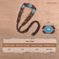 thumbnail image 6 of JASGOOD Boho Turquoise Belt for Women Wax Rope Braided Waist Belt Western Hand-Woven Bead Tassel Belts for Dresses, 6 of 8