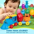thumbnail image 6 of Toddler Learning Toys for 1 2 3 Years Old, Count Matching & Sorting Montessori Farm Train Set with 8 Farm Animals & 1 Farmer Finger Puppets, Christmas Easter Birthday Gifts for Baby Boys Girls, 6 of 8
