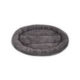 thumbnail image 2 of Taotanxi Round Donut Cat and Dog Cushion Bed, 17in Pet Bed for Small or Medium Dogs, Anti-Slip & Water-Resistant Bottom, Soft Durable Fabric Pet Beds, Washable Calming Cat Bed Solid Grey, 2 of 6