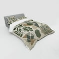 thumbnail image 2 of Ambesonne Monstera Bedding Set 4 Pcs, Minimalist Floral Romance, Calking, Pale Reseda Green Sepia, 2 of 2