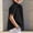 Black, variant on MGDXOX Kids Short Sleeve Cotton Linen Collar Button Down Shirt With Lace Trim Breathable Fabric Spring Summer Casual Party Wear Purple 12 years