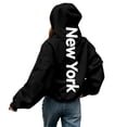 thumbnail image 6 of Toddler Boys Fashion Hoodie Sweatshirts with Large City Name Print Long Sleeve Sweatshirt Casual Fall Pullovers Size 2-3T,Black, 6 of 8