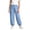 Blue, variant on Boys Girls Breathable Loose Solid Elastic Waist Cuffed School Uniform Full Length Pants