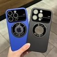 thumbnail image 2 of Magnetic for iPhone 14 Pro Case Logo View, Window Glass Lens Camera Protector,Compatible with Magsafe, Women Men Hard Shockproof Cases for iPhone 14Pro Slim Matte Cover 6.1 inch (Dark Blue), 2 of 12