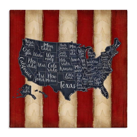 The Stupell Home Decor Collection with Stripes Canvas Wall Art