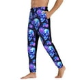 thumbnail image 3 of Kdxio Flower Happy Skull Pattern Joggers,Sweatpants for Men with Pockets-Small, 3 of 5