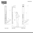 thumbnail image 3 of VIGO Brielle 68 in. H x 6 in. W 6-Jet Shower Panel System with Fixed Rainhead and Hand Shower Wand in Stainless Steel, 3 of 8