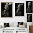 thumbnail image 4 of Designart "Golden Equestrian Black and Gold Equine I" Animals Floater Framed Canvas Print, 4 of 7