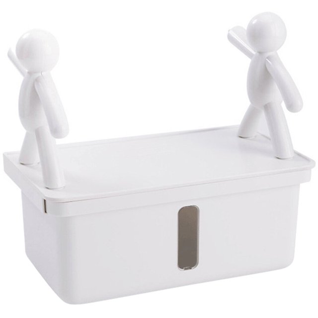 KAKOWELY Caja de pañuelos de pared, contenedor de servilletas, estuche de pañuelos, soporte de almacenamiento de pañuelos de pared