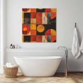 thumbnail image 5 of Wall Art Prints, Red Orange Geometric Framed Canvas Prints for Bedroom Living Room Bathroom Office, Vintage Oil Painting Abstract Art Gallery Wrap Wall Art Poster for Gifts Home Decor 24"x24", 5 of 9