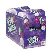 Ice Breakers Ice Cubes Arctic Grape Sugar Free Chewing Gum, Bottles 3.24 oz, 6 Count, 40 Pieces
