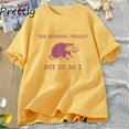 thumbnail image 3 of Camiseta de The horror Persist But So Do I, Animal impresionante, Oppossum, divertida, salud Mental, Meme, gráfico de mapache, 3 of 5