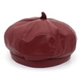 thumbnail image 5 of SikaFu Autumn And Winter Solid Leather Beret Lady PU Painter Hats Version Of Fashion Pumpkin Hat Wild Octagonal Hat Tide Hat, 5 of 9