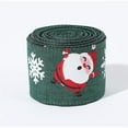 thumbnail image 3 of Christmas Ribbon, Holiday Decoration Ribbon, Santa Claus Pattern Fabric Ribbon for Christmas Tree Accessories, Soft Texture, Washable, Colorful, Wrinkle-Free, Weather Resistant, Home and Window Decor, 3 of 5