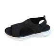 thumbnail image 3 of Womens Orthopedic Walking Sandals with Arch Support Summer Open Toe Knitted Sports Shoes Lightweight Platform Sandals, 3 of 9