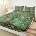 thumbnail image 3 of Manfei Cute Flowers Queen Sheet Sets,Wild Birds Flat Sheet,Natural Botanical Tree Queen Fitted Sheet For Girls Kids,Super Cozy Room Decor,4 Pieces, 3 of 7