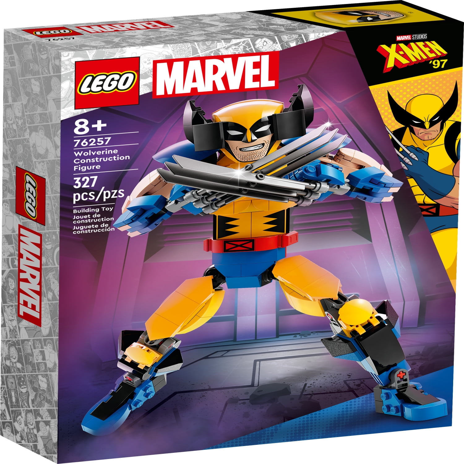 LEGO Marvel Wolverine Construction Figure 76257 Buildable Marvel Action Figure, Fully Jointed Marvel Collectible with 6 Claw Elements for Play and Display, X-Men Super Hero Gift for Kids Ages 8-12