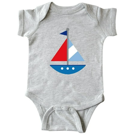 

Inktastic Personalized Sailboat Gift Baby Boy or Baby Girl Bodysuit