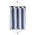 thumbnail image 4 of Striped Macrame Quilted Two Person Double Hammock with Pillow - 9' x 55" - Blue and Cream, 4 of 6