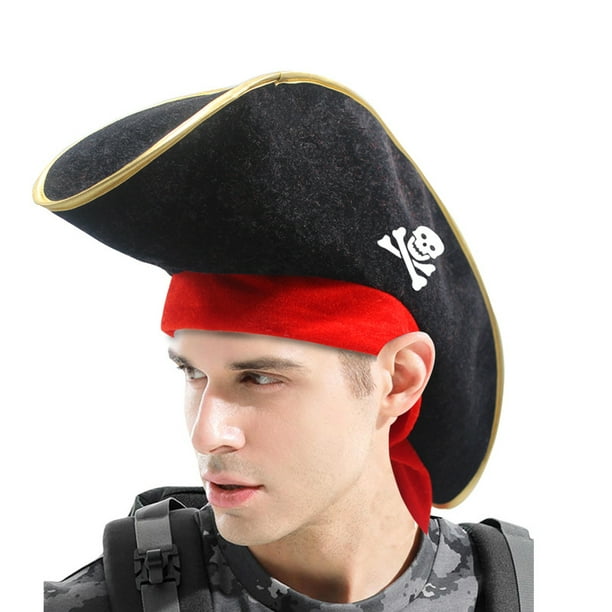 Gorro de disfraz de Capitán Cosplay de Piratas del Caribe, unisex