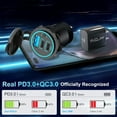 thumbnail image 2 of (4-in-1) 90W USB C 12V Outlet with Wall Charger: 3 Port Multi Type-C Car Charging Adapter Dual PD 36W, Marine Cigarette Lighter Mount Socket 12 Volt Plug with Power Switch for Auto RV Boat Motorcycle, 2 of 4