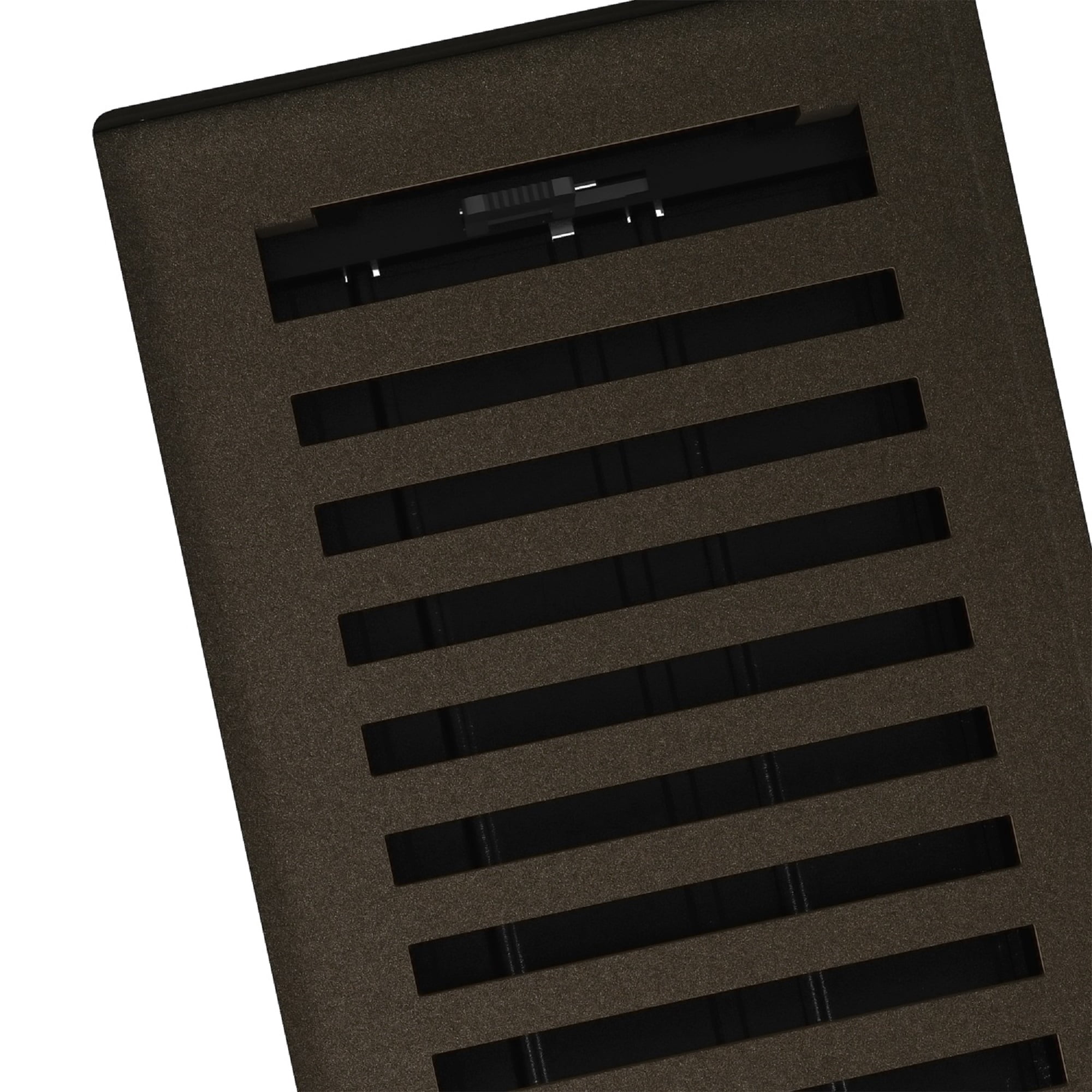 4in x 10in Montezuma Style Bronze Age Metal Heating and Cooling Air Floor Register (2 PACK) - Overall 5 1/4" x 11 1/4"