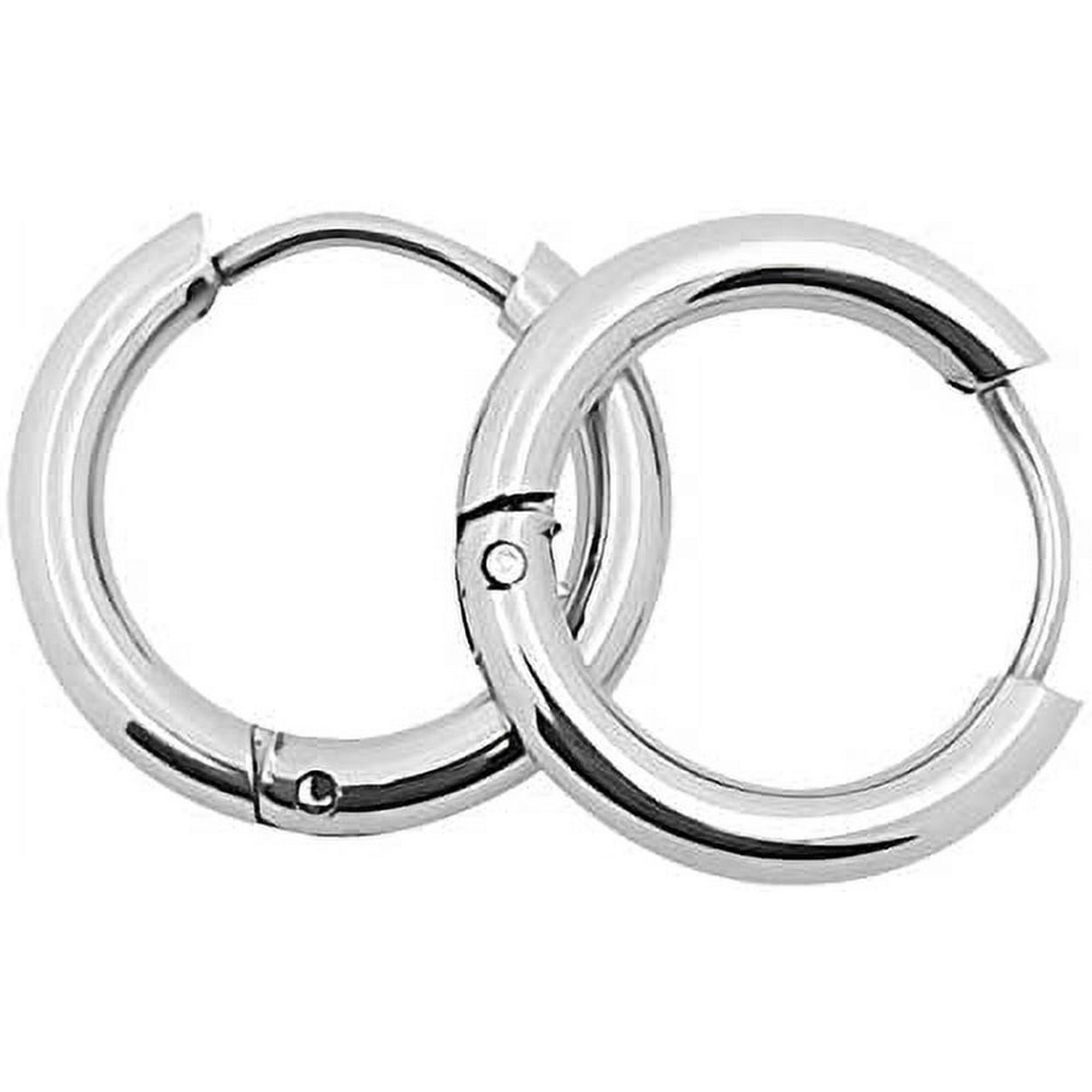 Surgical steel hoop earrings hot sale