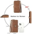 thumbnail image 5 of FALAN MULE Women Leather Wallet Large Capacity Bifold RFID Blocking Card Holder with Zipper Coin Pocket, 5 of 8