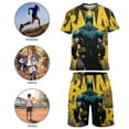 thumbnail image 4 of Kids Batman Athletic T-Shirt And Mesh Shorts Outfit Set Mesh Clothing Set for Boys, 4 of 7