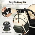thumbnail image 5 of Diaper Bag Backpack, Extra Large for Twins & 2 Kids, Expandable 25‑37L Travel Baby Bag with Changing Pad & Earphone Hole, Apricot Green, 5 of 7