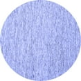thumbnail image 1 of Ahgly Company Indoor Round Abstract Blue Contemporary Area Rugs, 5' Round, 1 of 4