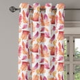 thumbnail image 2 of Ambesonne Feather Grommet Curtain, Quills with Brush Marks, 50" x 84", Orange Beige Purple, 2 of 6