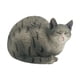 thumbnail image 1 of Figura de gato realista, modelo de gato, estatua decorativa para el hogar, coleccionable, realista. Negro gris 7x4x4.8cm, 1 of 9